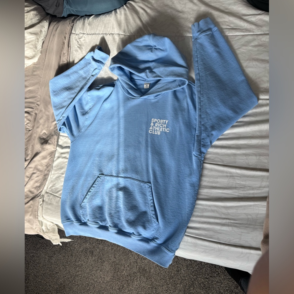 Designer! Hit deal!Blue sporty and rich hoodie size L